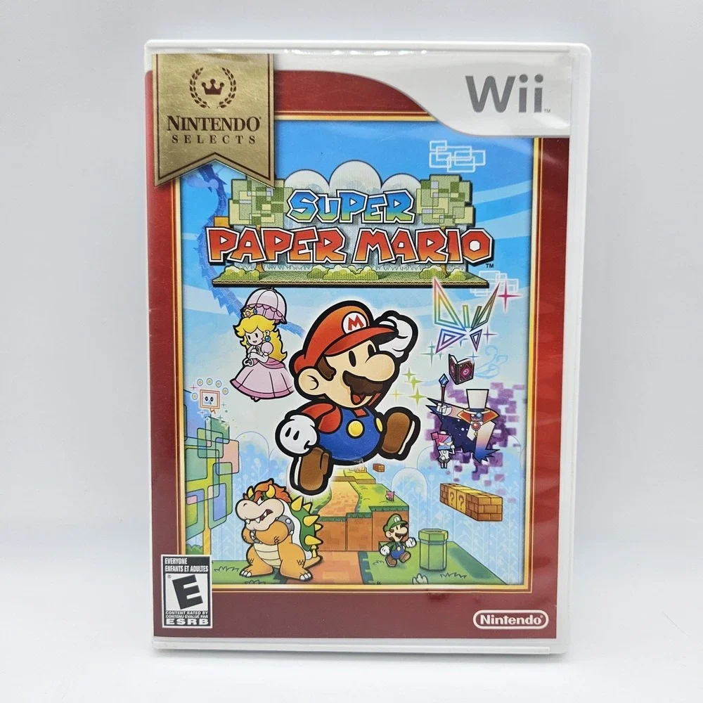 Super Paper Mario (Nintendo Wii, 2007) Complete w Manual